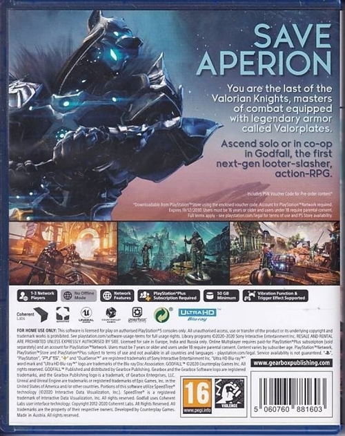 Godfall - PS5 (A Grade) (Genbrug)